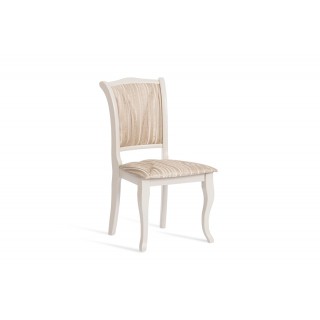 Стул Opera ( OP-SC ) [дерево гевея,45х53х97 ivory white(слон.кость 2-5),тк.беж, рис.зол. (180-9] 